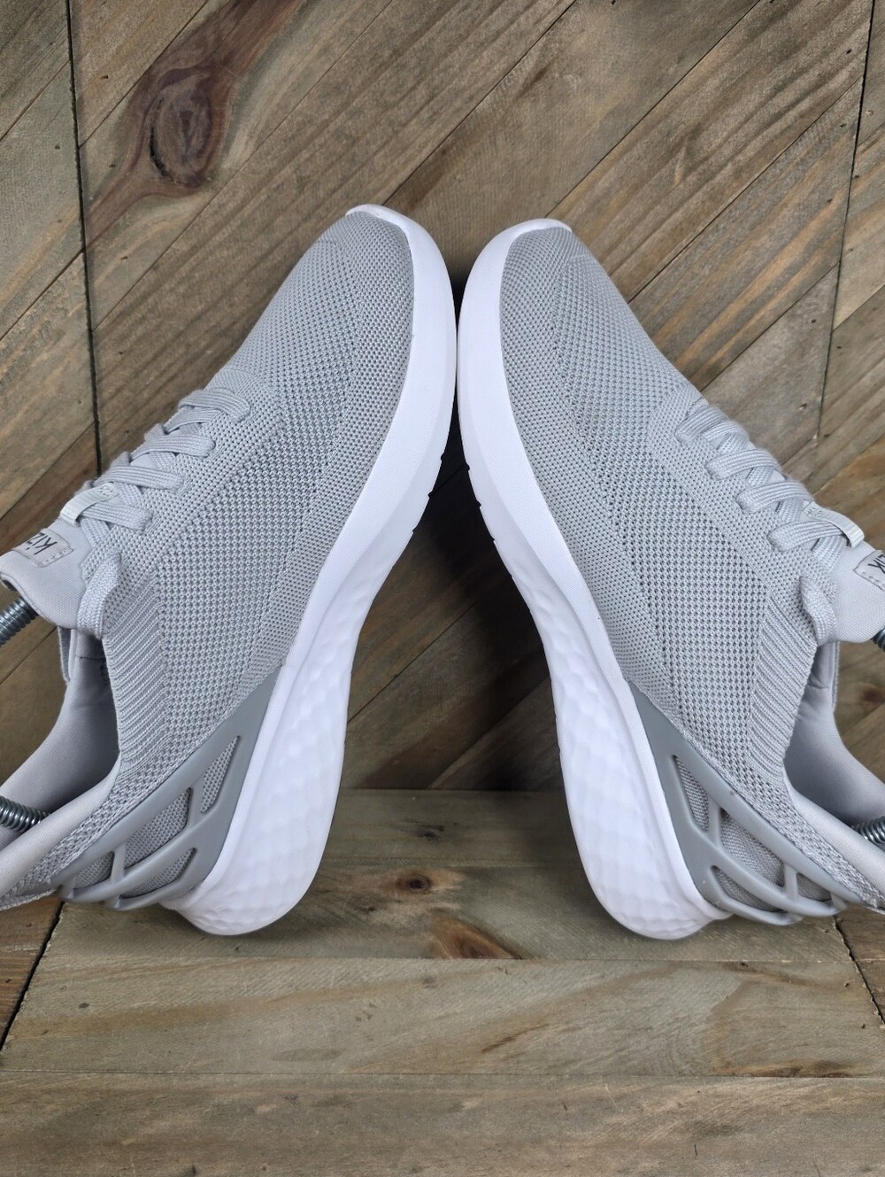 Kizik Athens Womens Athletic Hands Free Sneakers Size 8 Gray White Lace Up - Picture 6 of 9
